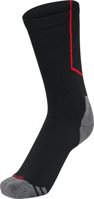 Hummel - Pro Training Socks Low - Noir & true red