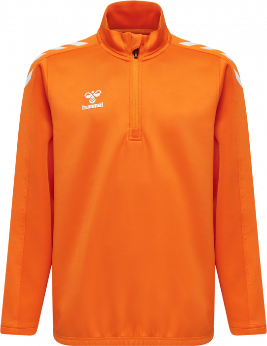 Hummel - Core Xk Half Zip Sweater Jr - Orange & white